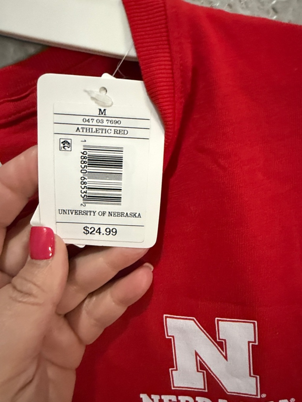 Nebraska Red Logo Tee - Men's Short Sleeve Shirt Medium - Picture 4 of 6